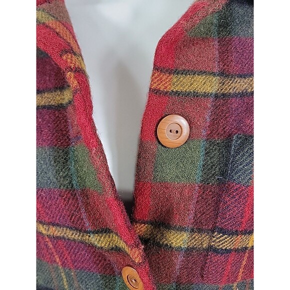 Womens Vintage Talbots Petites Wool Blend Plaid Chore Jacket Size Small - Picture 2 of 7